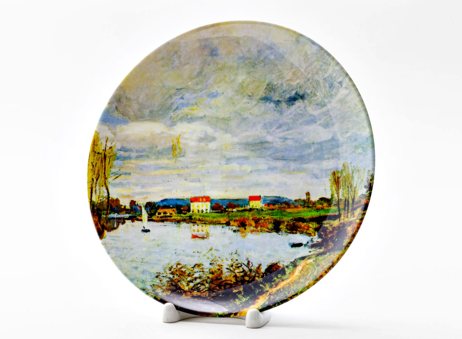 Декоративная тарелка Сислей Альфред «The Seine at Argenteuil Sun» Фарфор. 200 мм.
