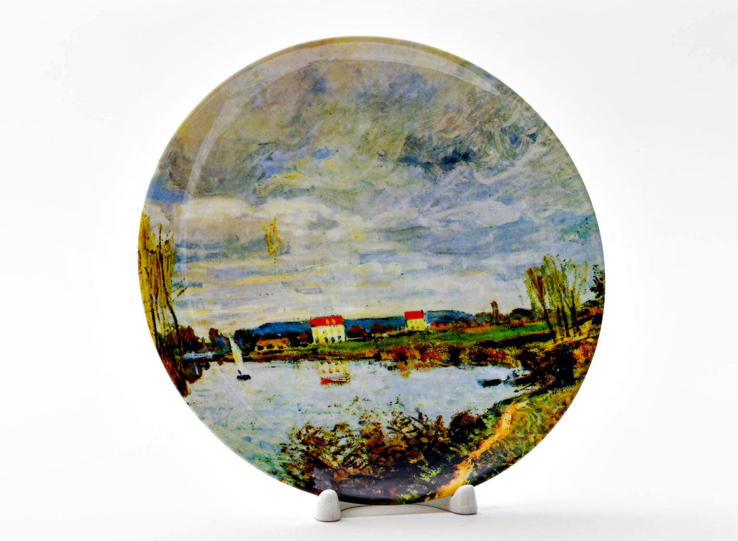 Декоративная тарелка Сислей Альфред «The Seine at Argenteuil Sun» Фарфор. 200 мм.