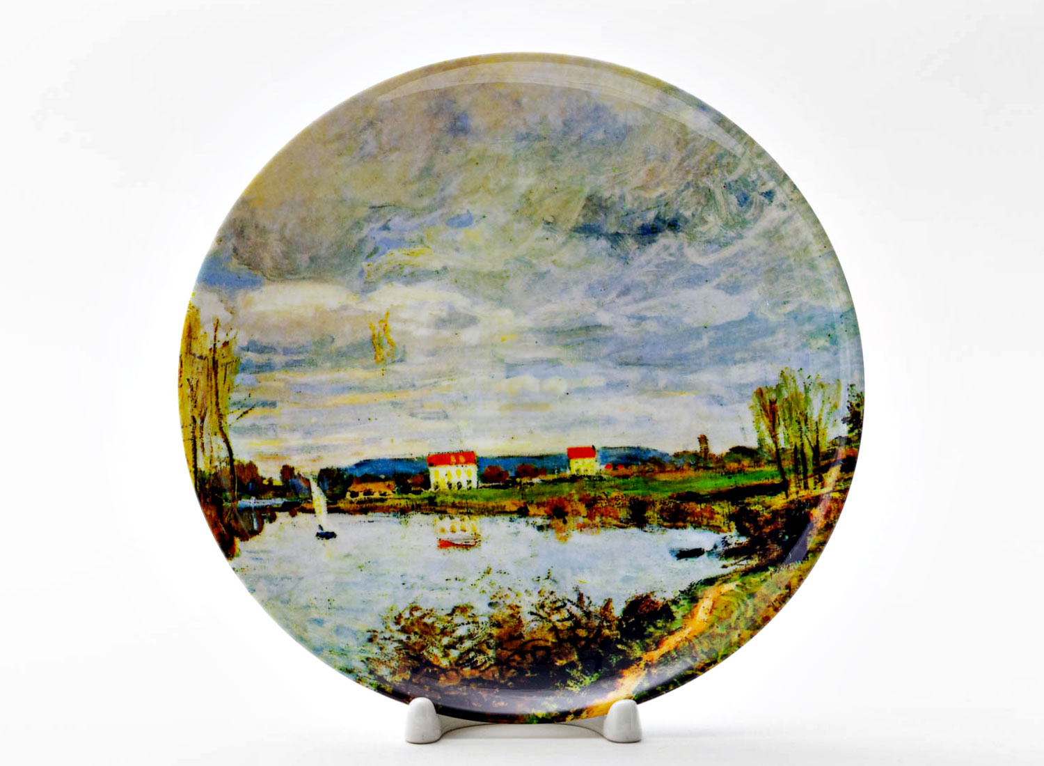 Декоративная тарелка Сислей Альфред «The Seine at Argenteuil Sun» Фарфор. 200 мм.