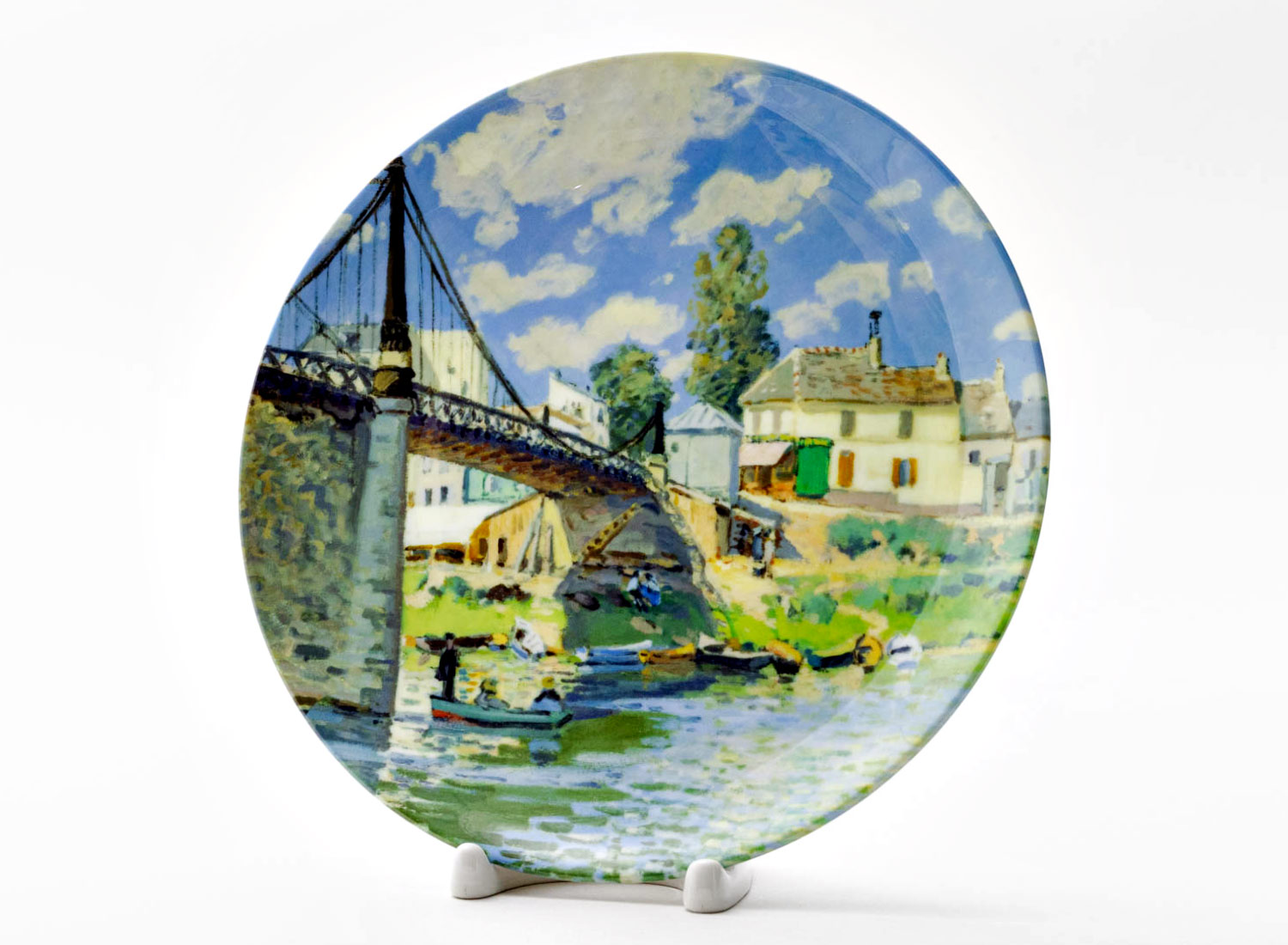 Декоративная тарелка Сислей Альфред «Bridge at Villeneuve-la-Garenne» Фарфор. 200 мм.