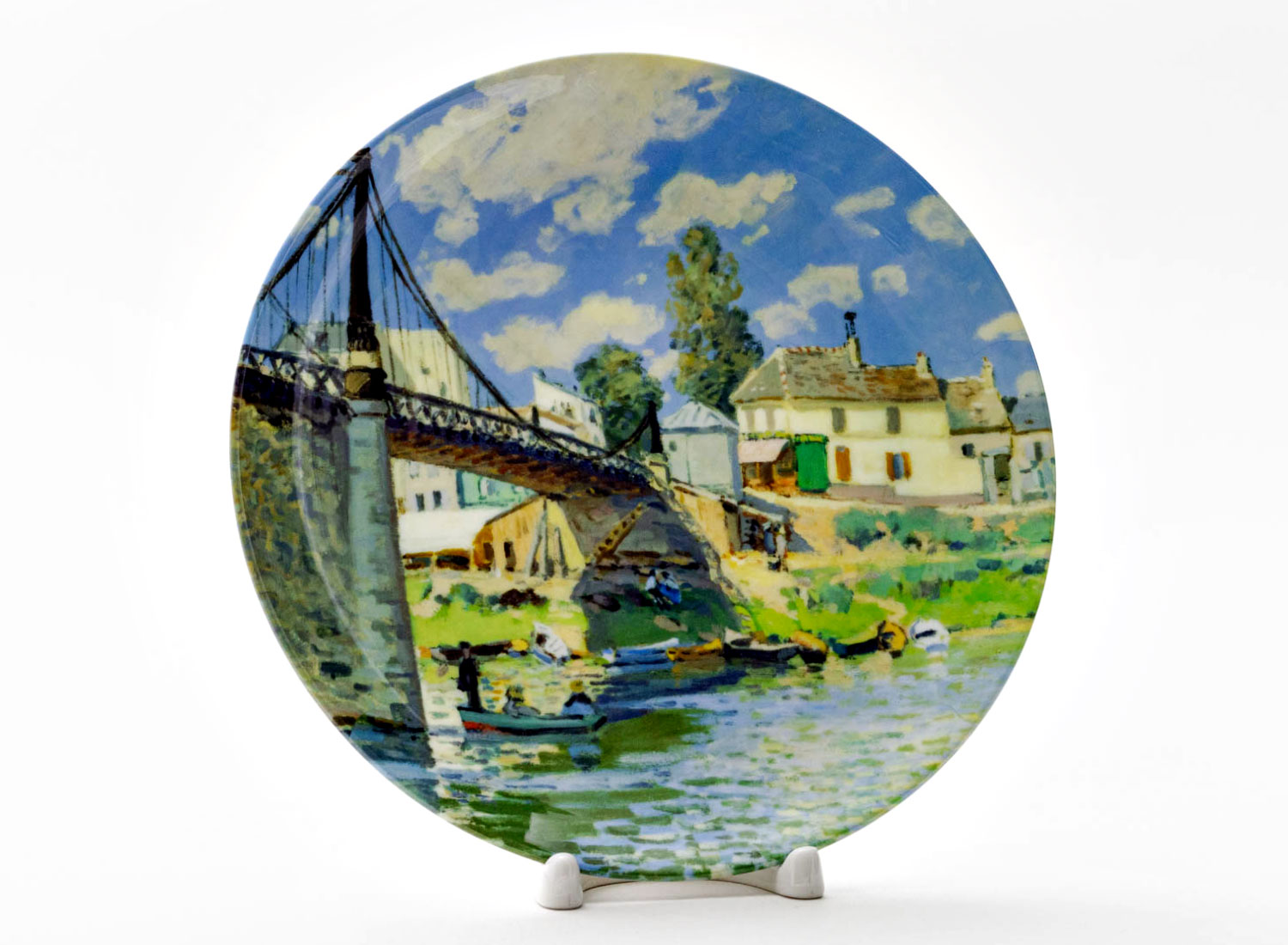 Декоративная тарелка Сислей Альфред «Bridge at Villeneuve-la-Garenne» Фарфор. 200 мм.