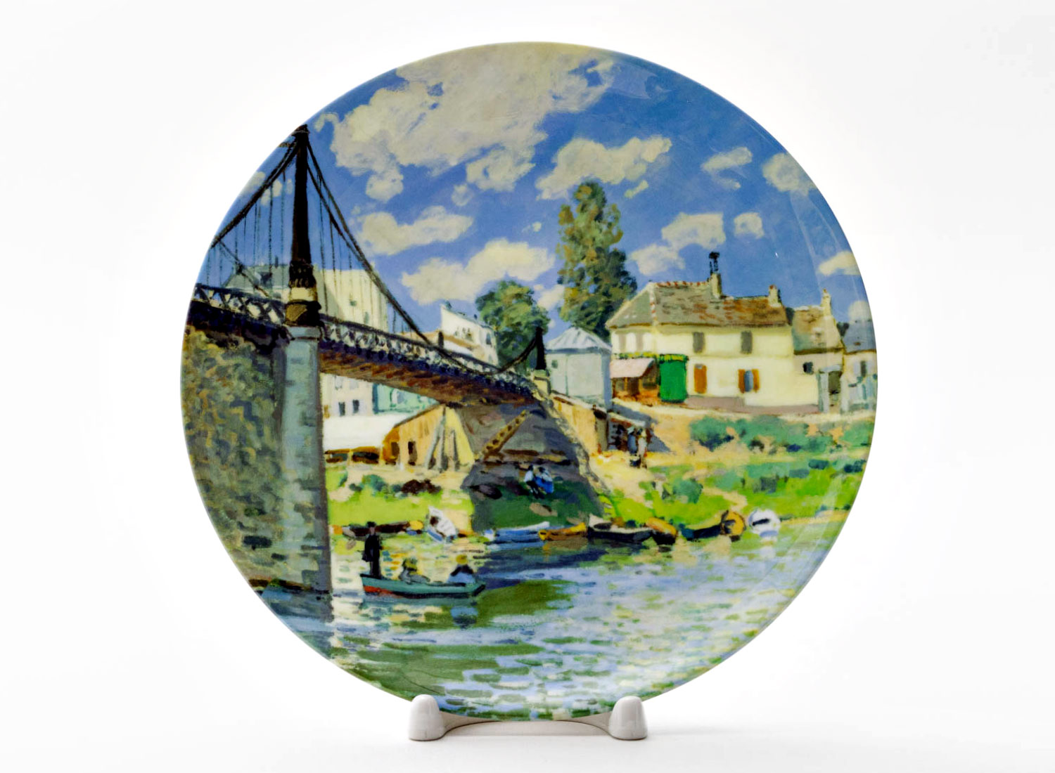 Декоративная тарелка Сислей Альфред «Bridge at Villeneuve-la-Garenne» Фарфор. 200 мм.
