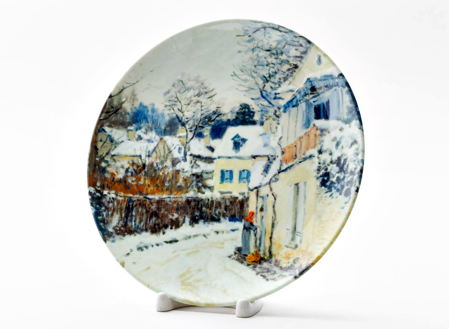 Декоративная тарелка Сислей Альфред «Street in Louveciennes Sun» Фарфор. 200 мм.