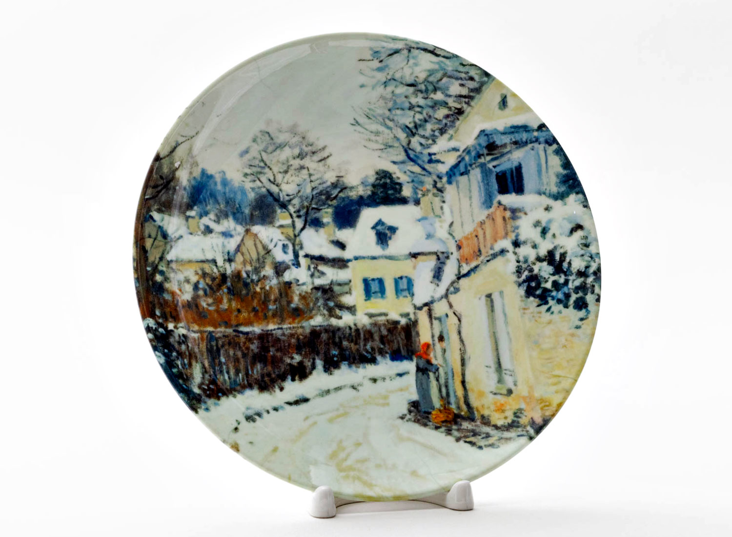 Декоративная тарелка Сислей Альфред «Street in Louveciennes Sun» Фарфор. 200 мм.