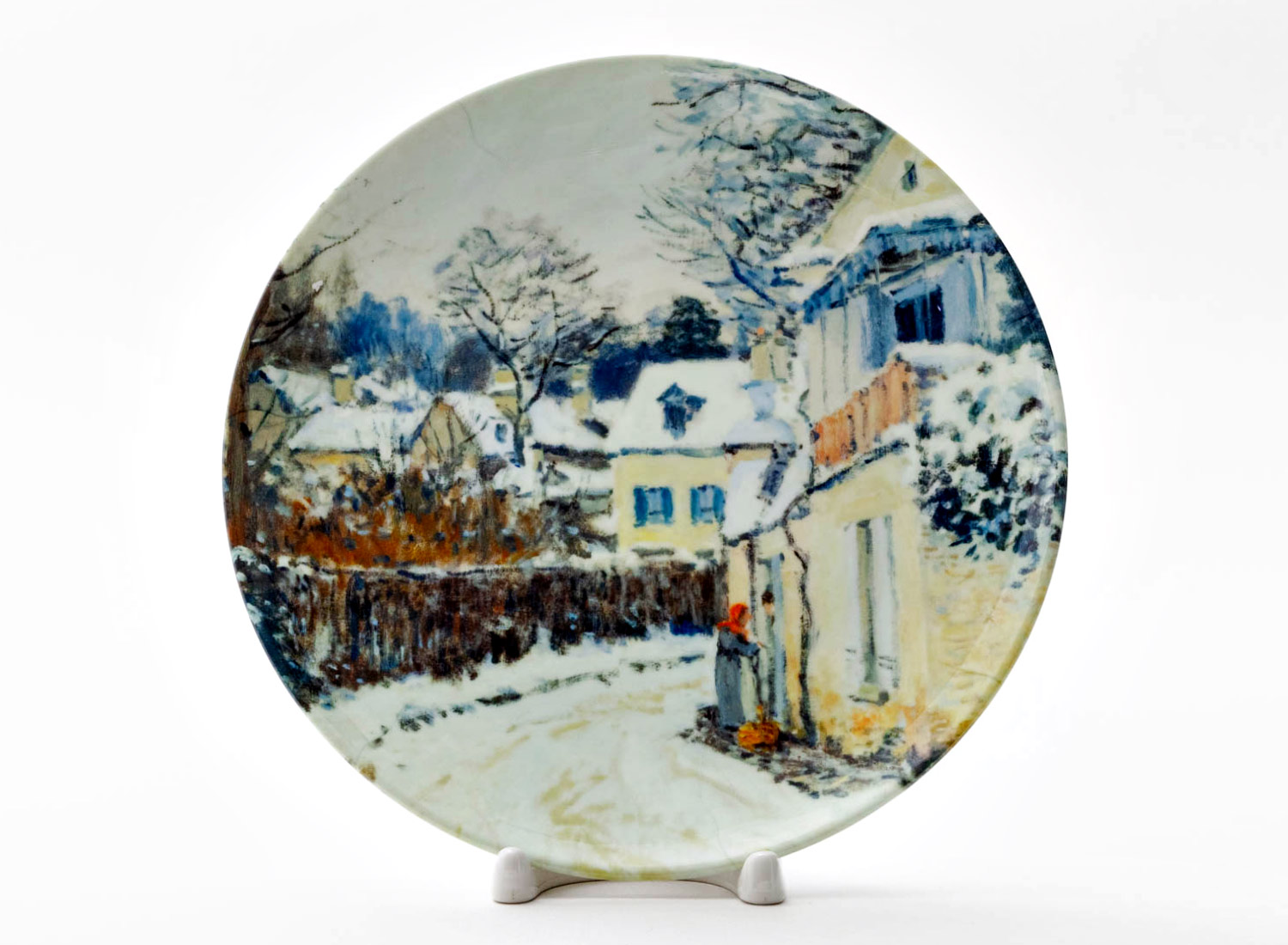 Декоративная тарелка Сислей Альфред «Street in Louveciennes Sun» Фарфор. 200 мм.