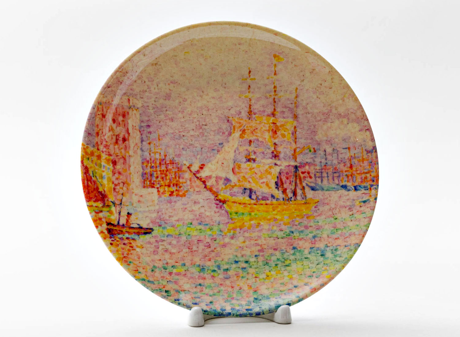 Декоративная тарелка Синьяк Поль «The Harbour at Marseilles» Фарфор. 200 мм.