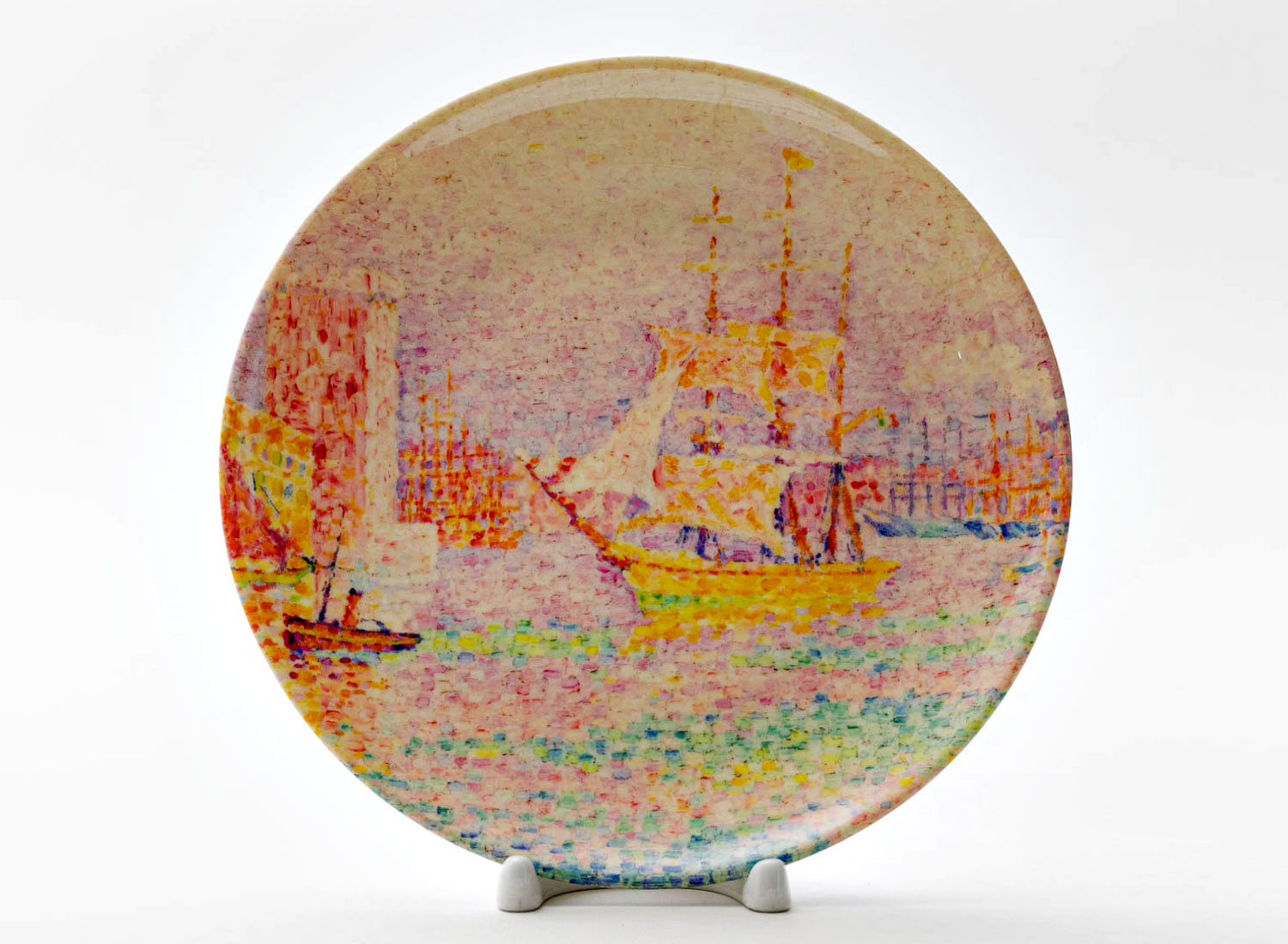Декоративная тарелка Синьяк Поль «The Harbour at Marseilles» Фарфор. 200 мм.