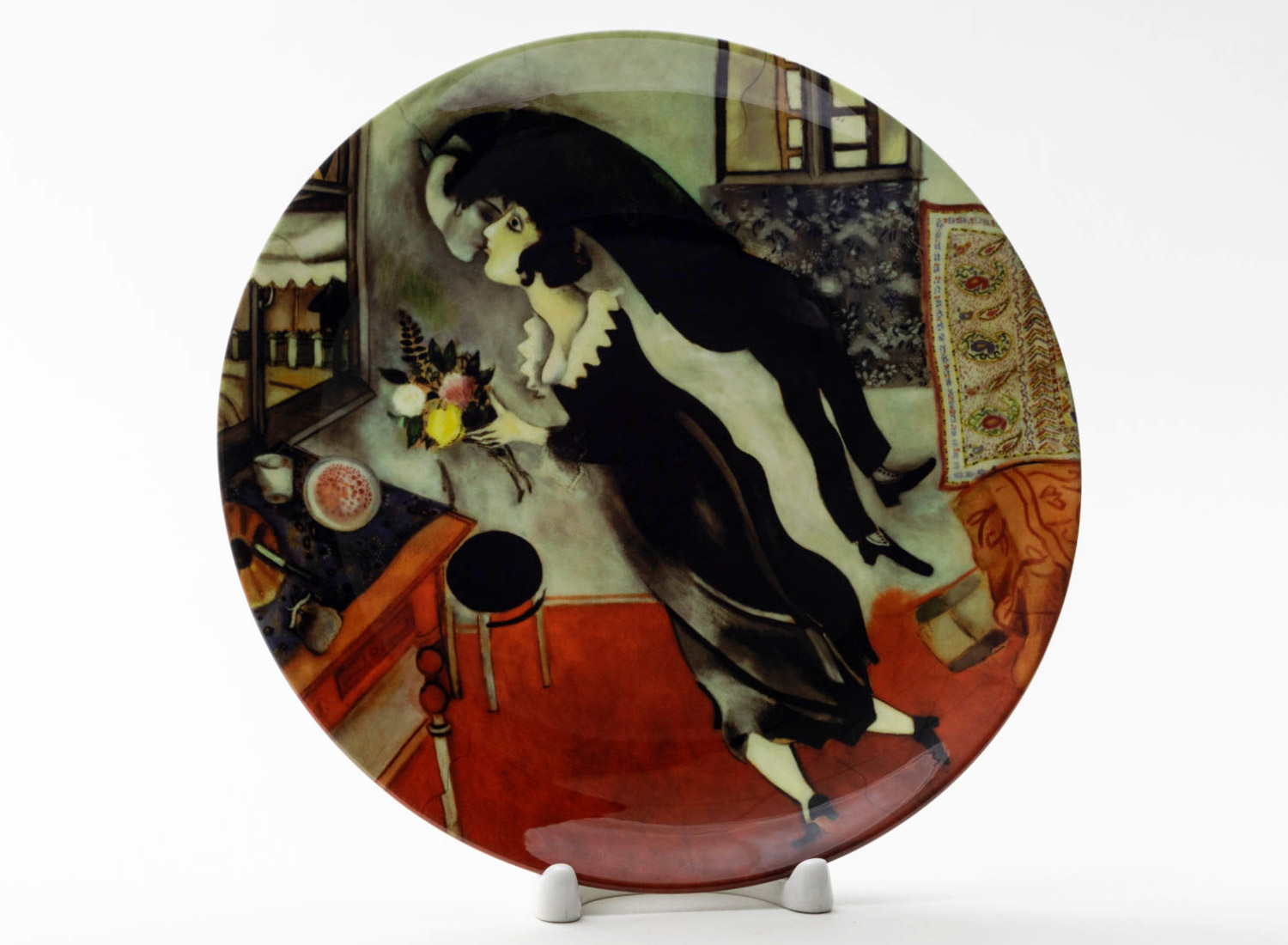 Декоративная тарелка Шагал Марк Захарович «День рождения» Фарфор. 200 мм.
