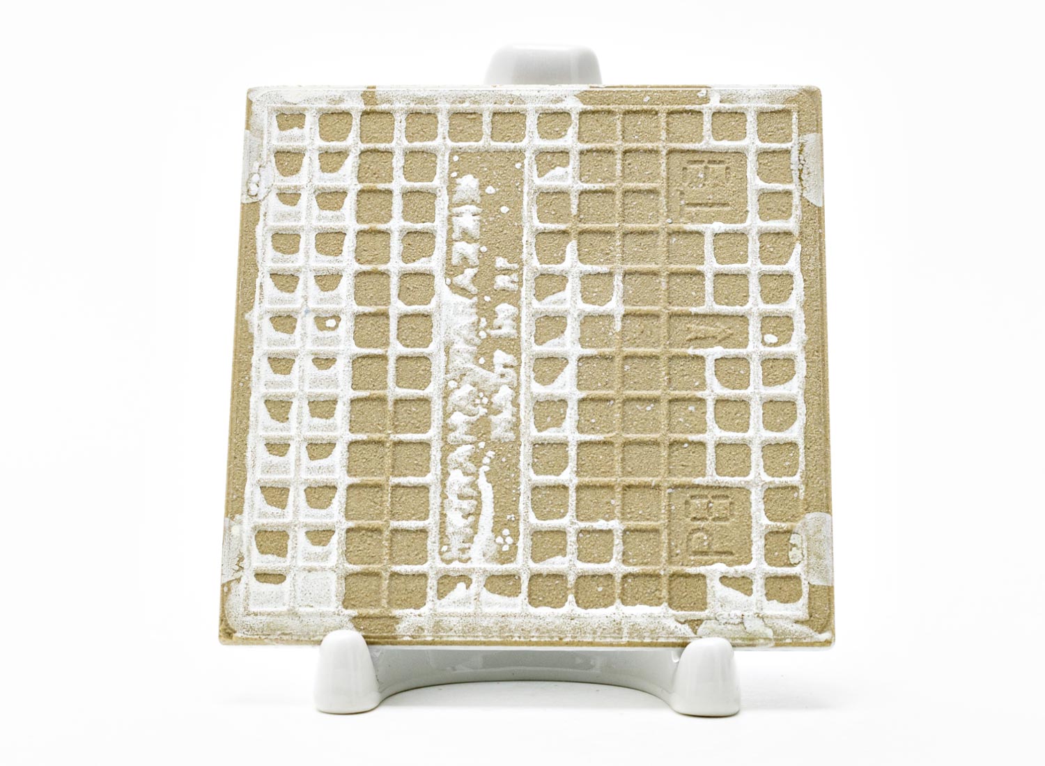 Изразец «Голландский. Две башни с флюгером» Керамика. 97 x 97 мм.