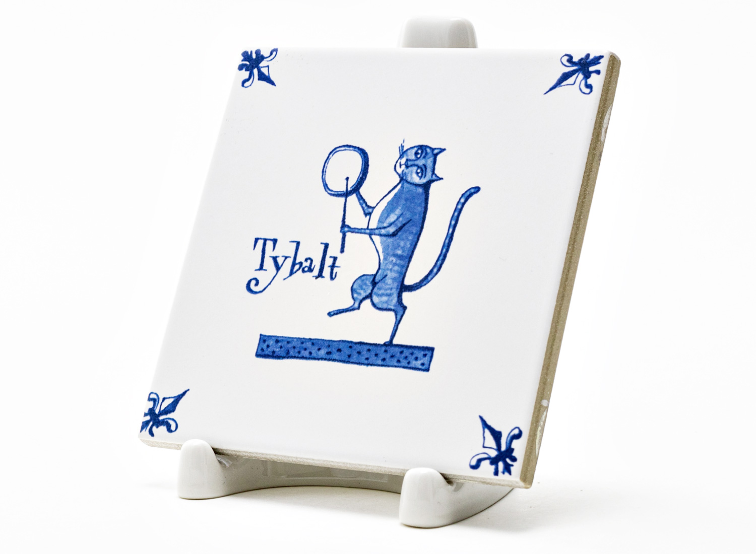 Изразец «Голландский. Кот Tybalt» Керамика. 97 x 97 мм.