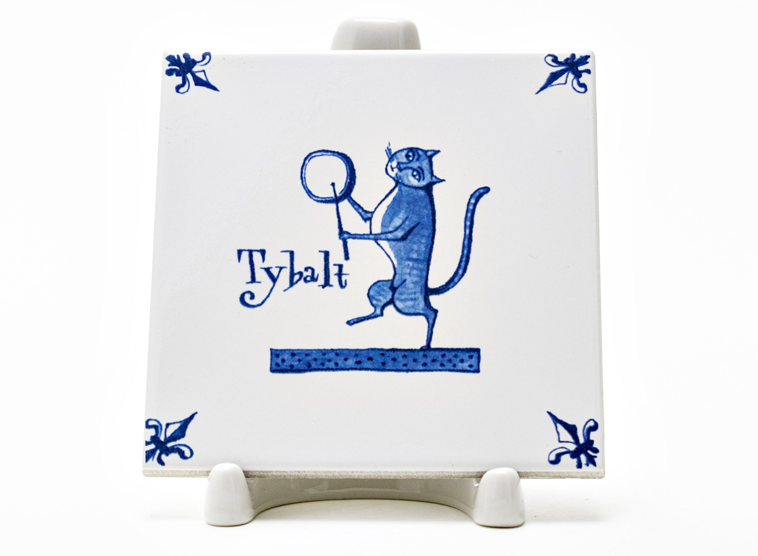 Изразец «Голландский. Кот Tybalt» Керамика. 97 x 97 мм.