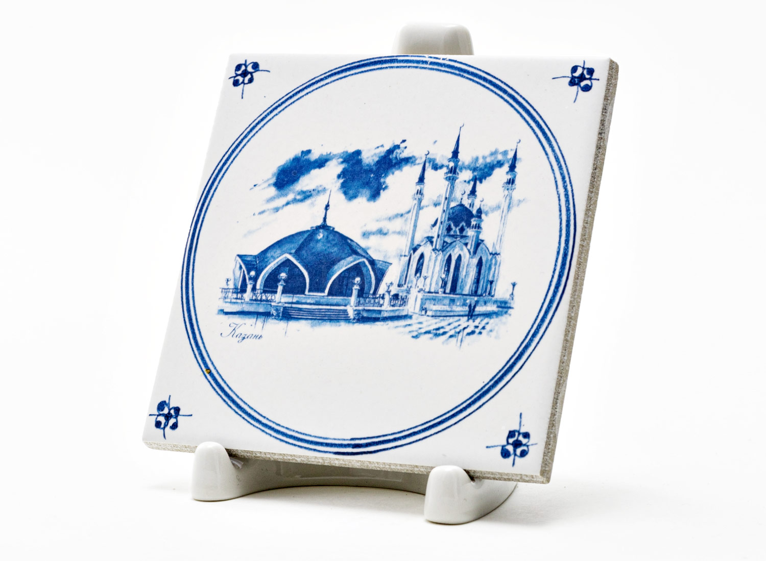 Изразец «Виды Казани. Мечеть Кул Шариф» Керамика. 150 x 150 мм.