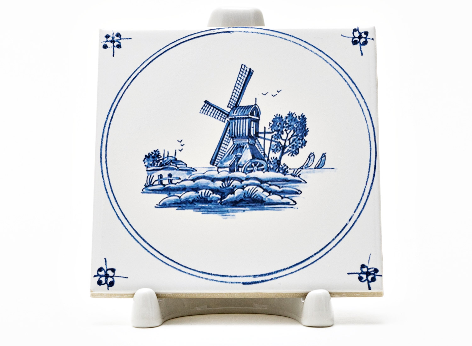 Изразец «Голландский. Мельница 29» Керамика. 97 x 97 мм.