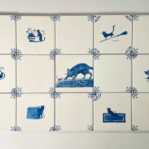 Набор изразцов Голландский. Голландские мотивы 178 15 предметов 97 x 97 мм.