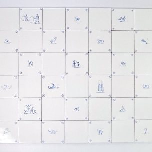Набор изразцов Голландский. Голландские мотивы 77 54 предмета 97 x 97 мм.