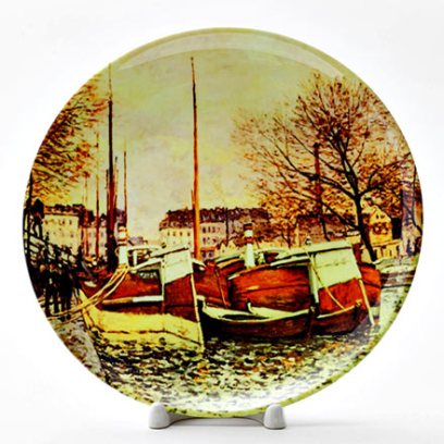 Декоративная тарелка Сислей Альфред «Fishing boat Sun» Фарфор. 200 мм.