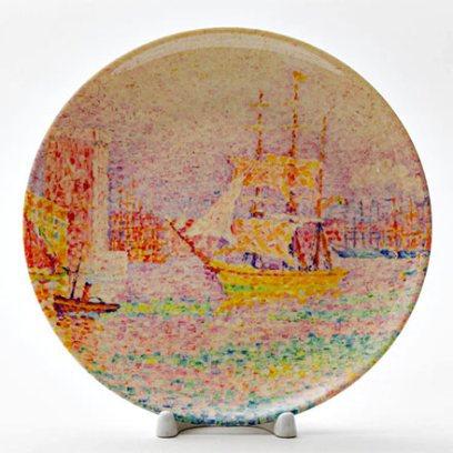 Декоративная тарелка Синьяк Поль «The Harbour at Marseilles» Фарфор. 200 мм.