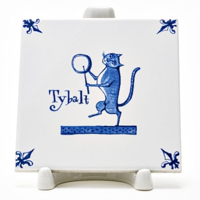 Изразец «Голландский. Кот Tybalt» Керамика. 97 x 97 мм.