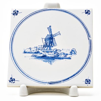 Изразец «Голландский. Мельница 30» Керамика. 97 x 97 мм.