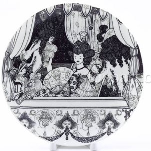Декоративная тарелка Обри Бердслей Театральная ложа 200 мм.